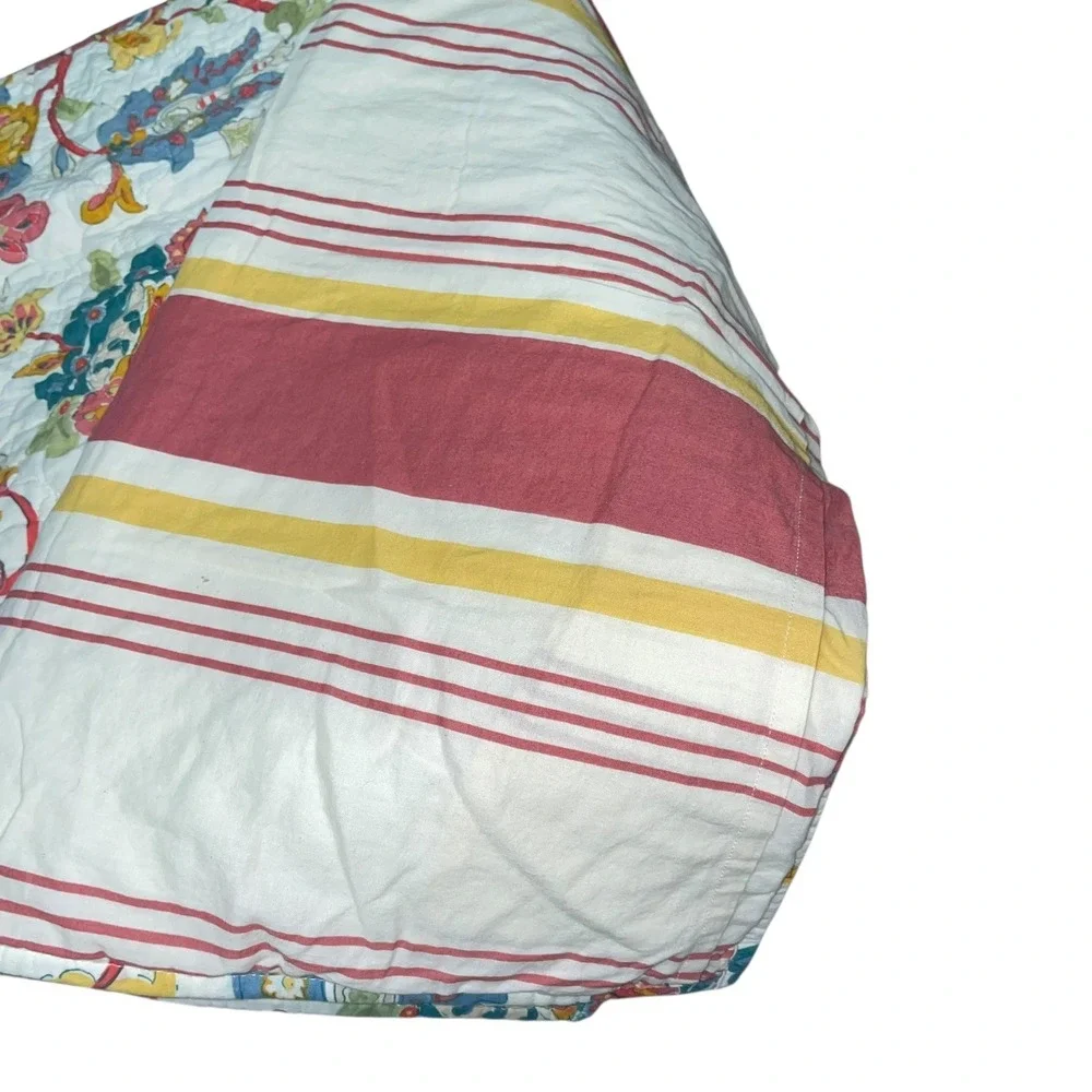 Target @Home Quilted Floral Stripe Pillow‎ Shams Set of 4 Standard